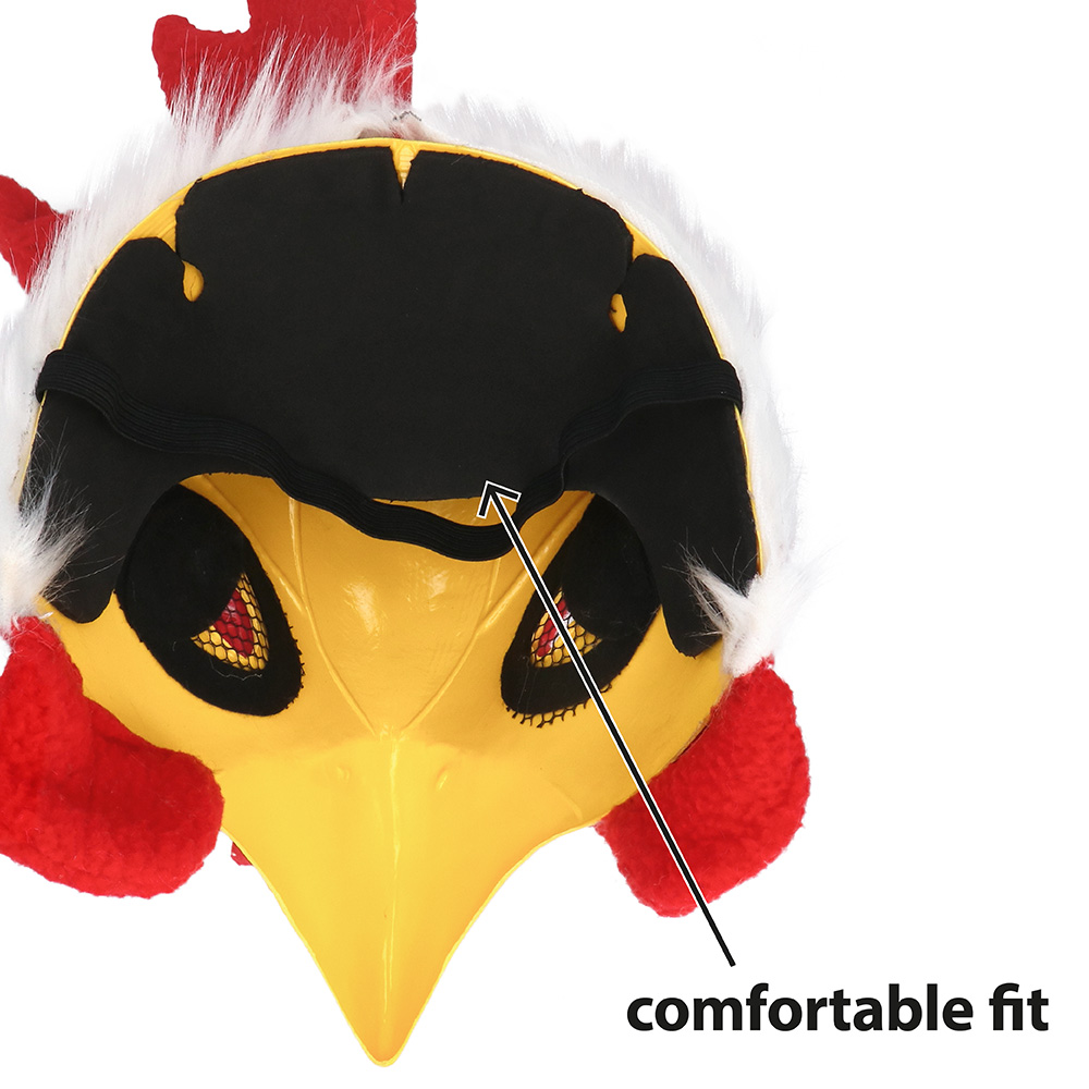 Pluchen halfmasker Haan