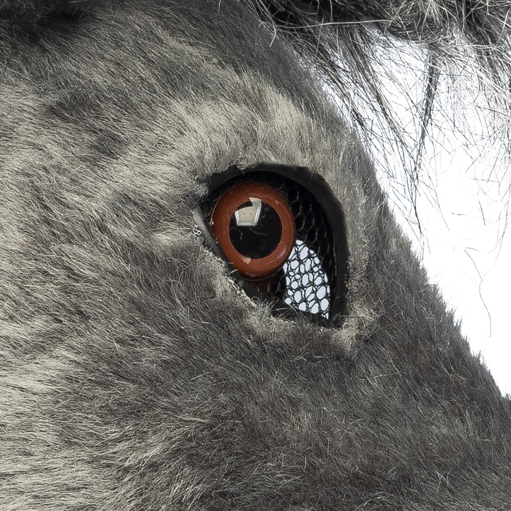 Pluchen halfmasker Ezel