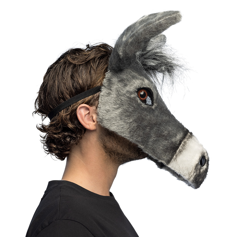 Pluchen halfmasker Ezel