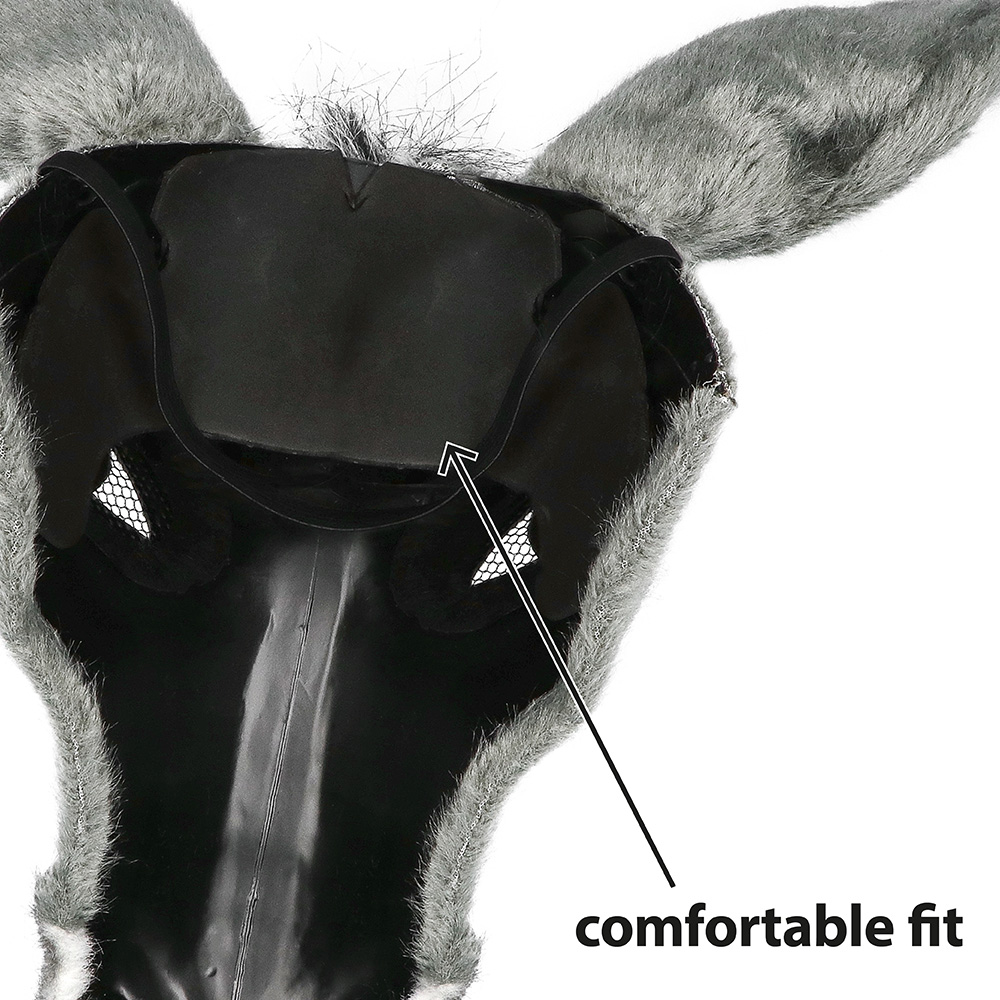 Pluchen halfmasker Ezel