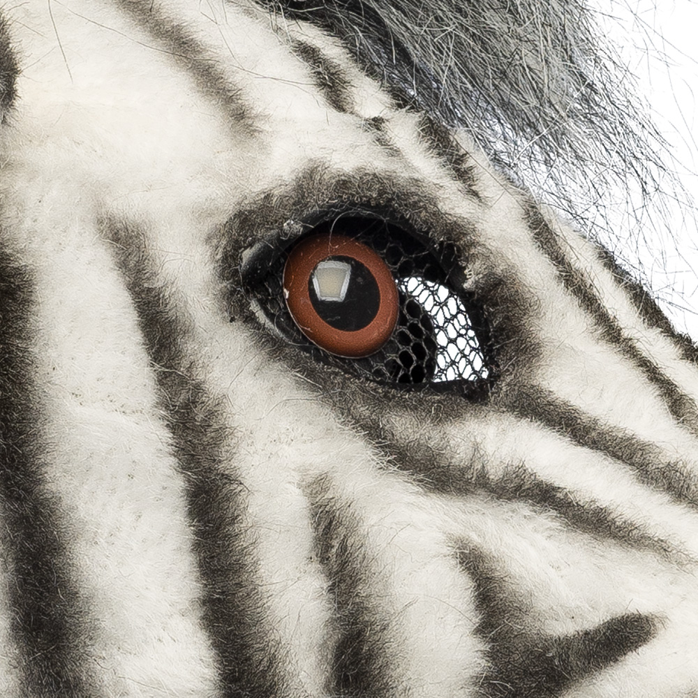 Pluchen halfmasker Zebra
