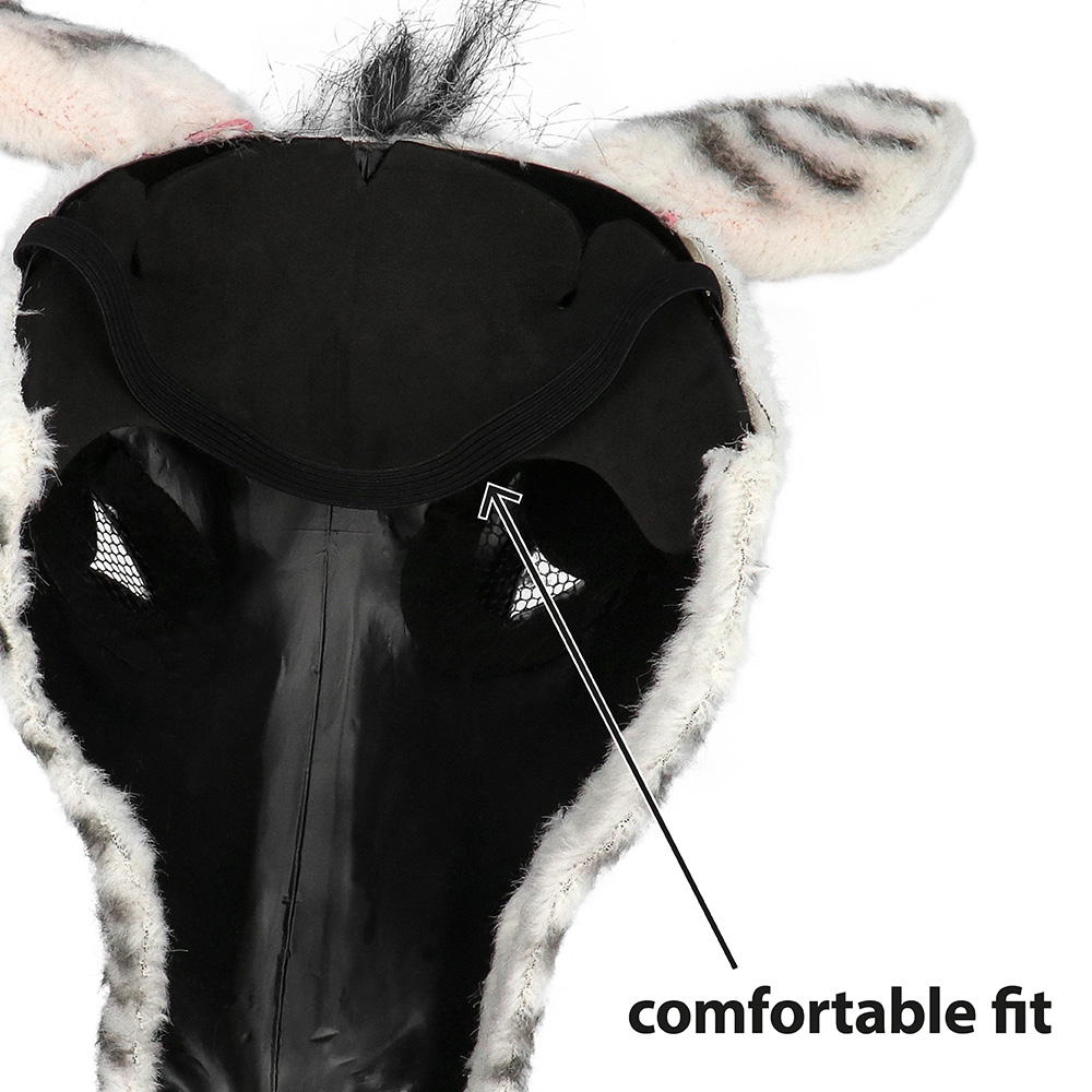 Pluchen halfmasker Zebra