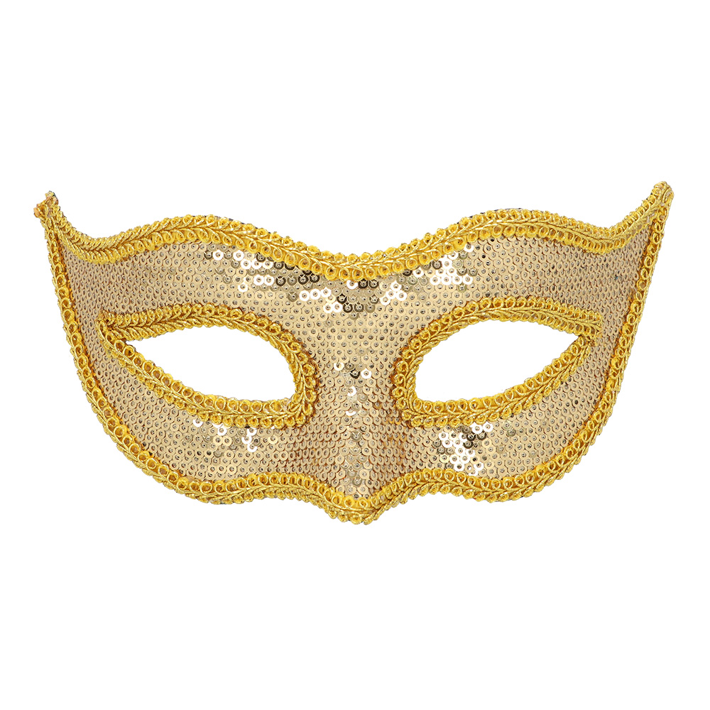 Masker Venice sequins 6 kleuren ass