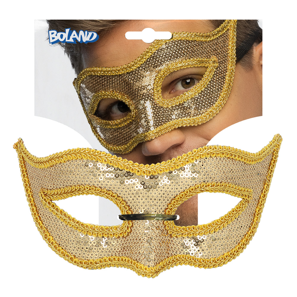 Masker Venice sequins 6 kleuren ass