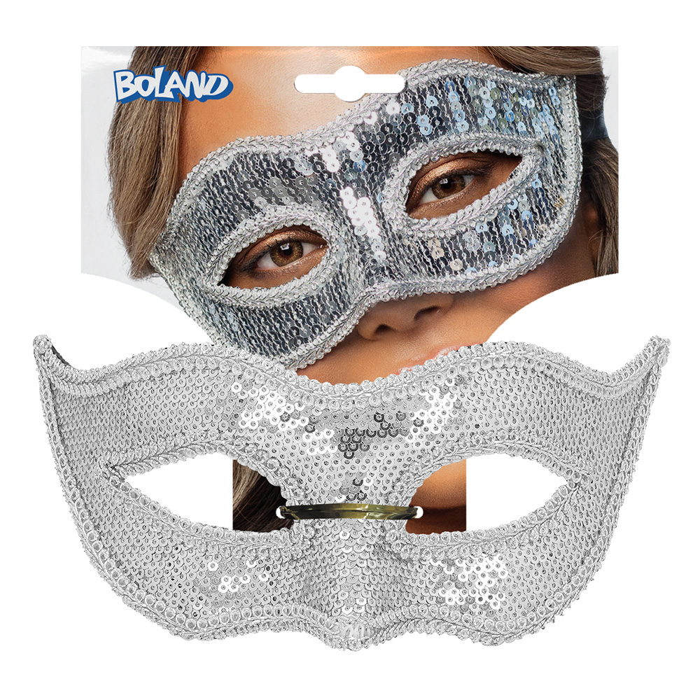 Masker Venice sequins 6 kleuren ass