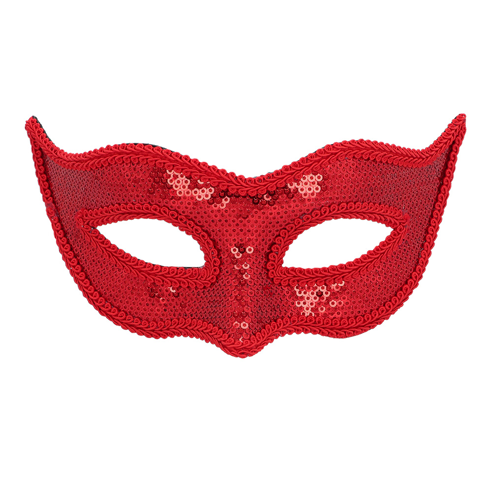 Masker Venice sequins 6 kleuren ass
