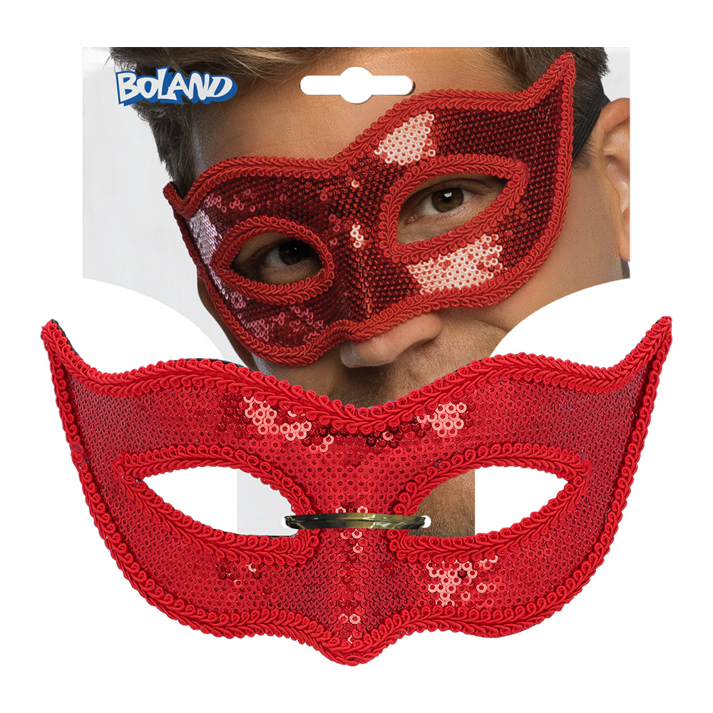 Masker Venice sequins 6 kleuren ass