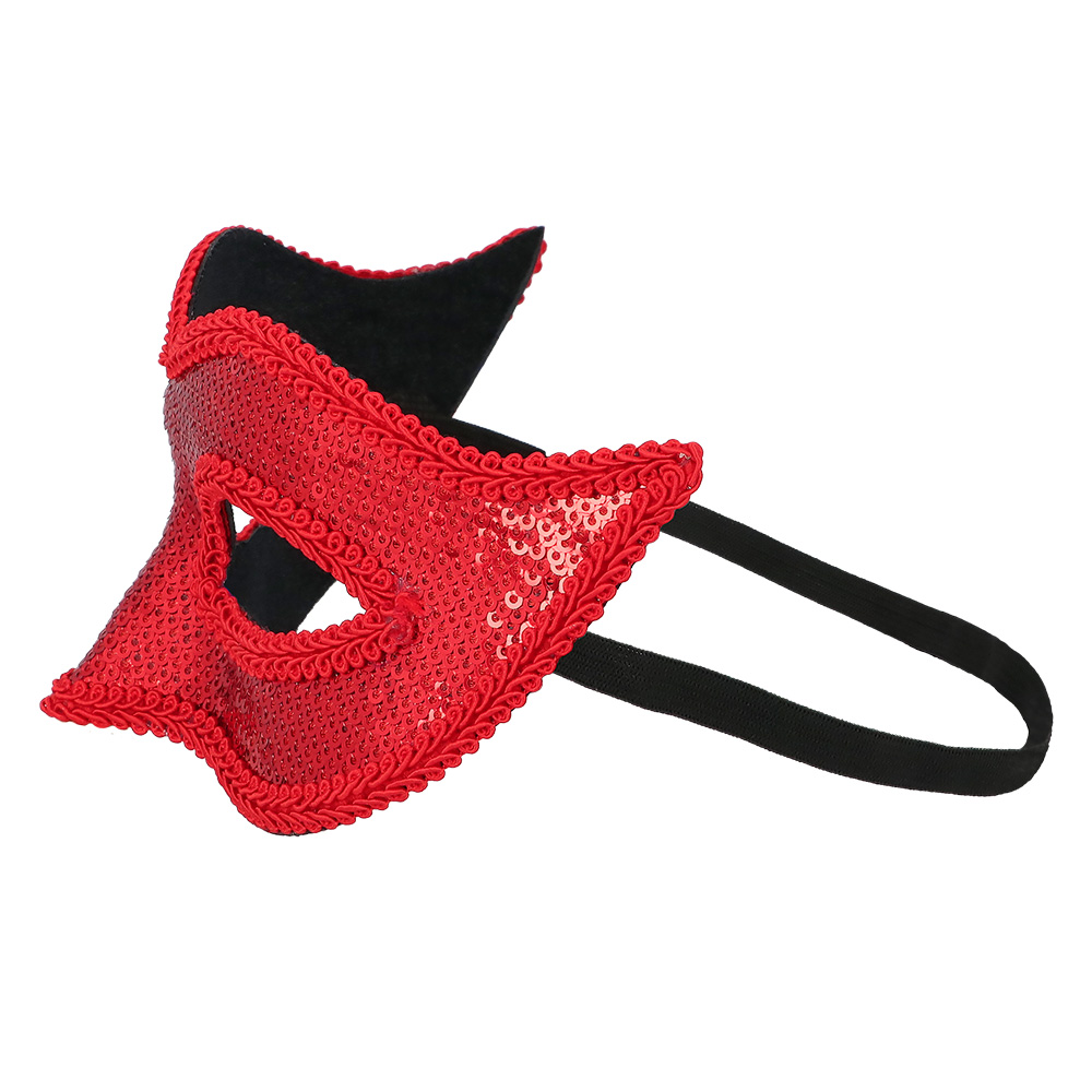 Masker Venice sequins 6 kleuren ass