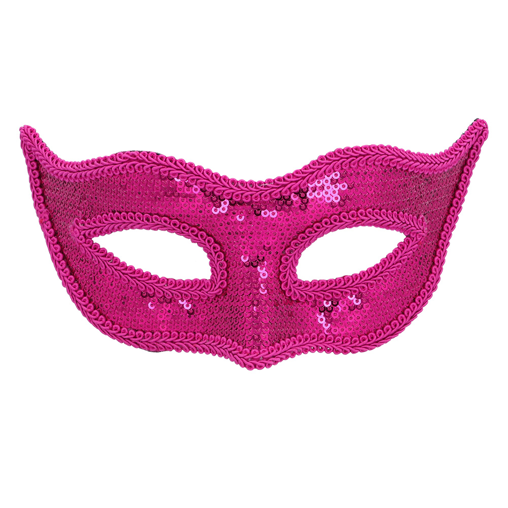 Masker Venice sequins 6 kleuren ass
