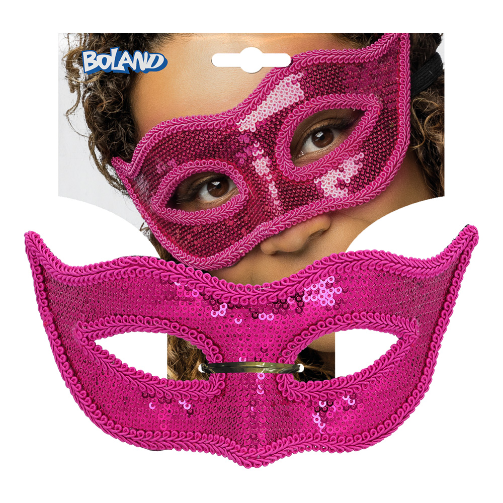 Masker Venice sequins 6 kleuren ass