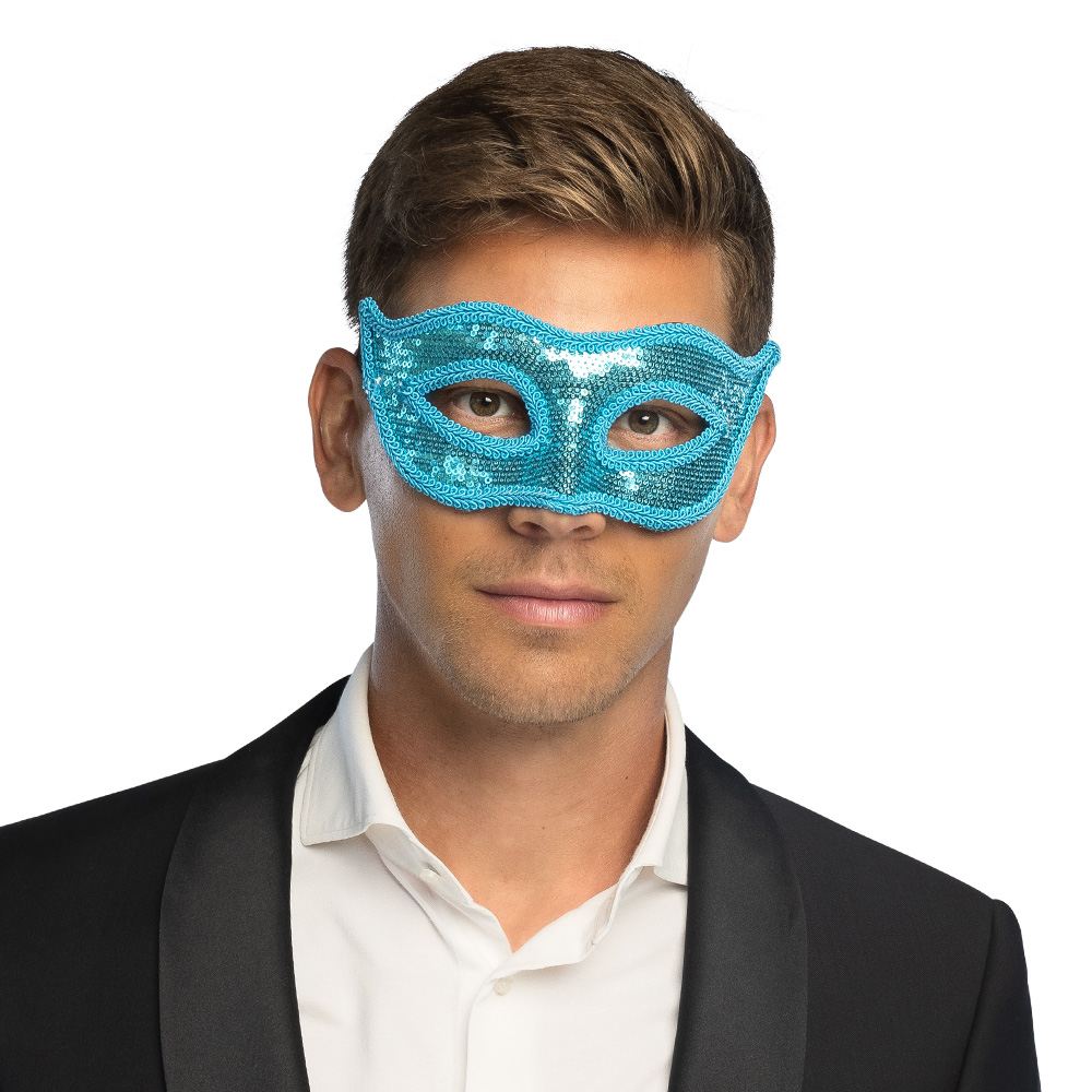 Masker Venice sequins turquoise