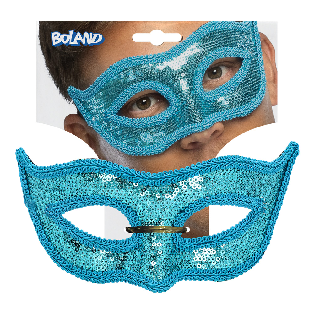 Masker Venice sequins turquoise