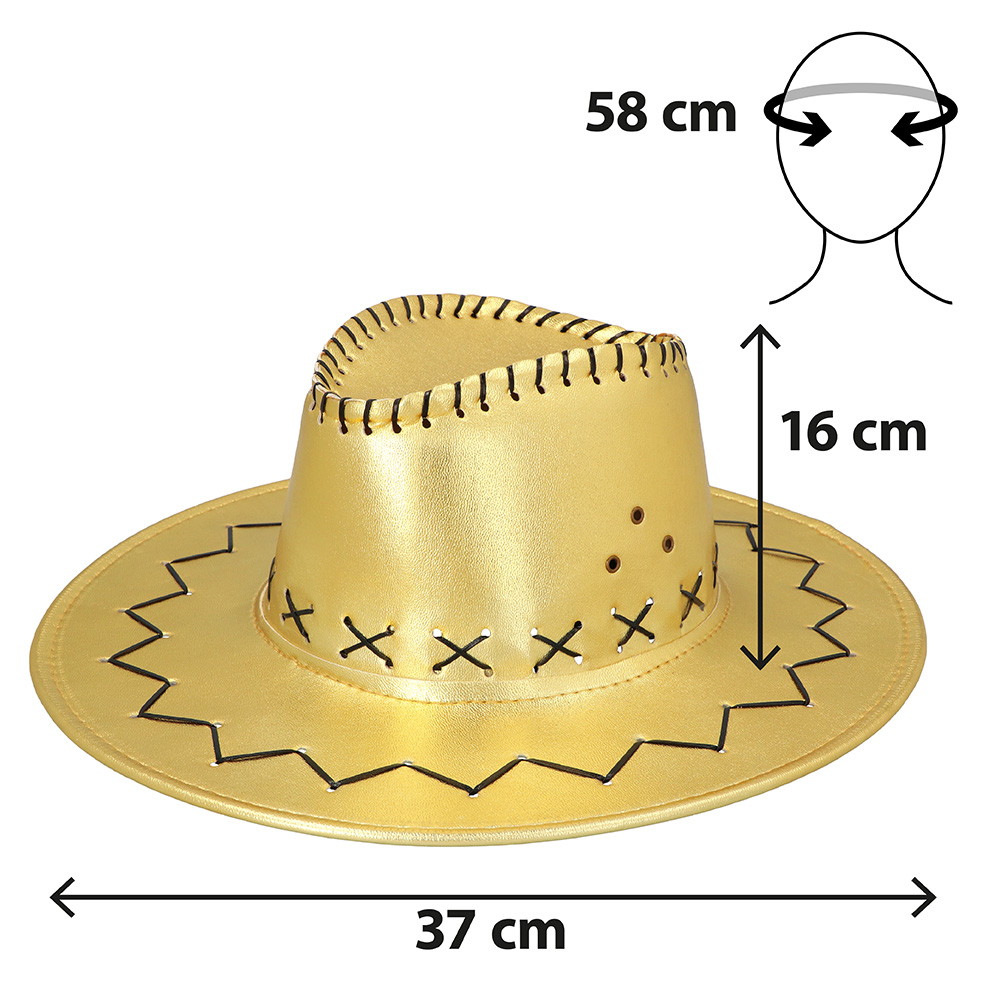 Hoed cowboy Savanne goud