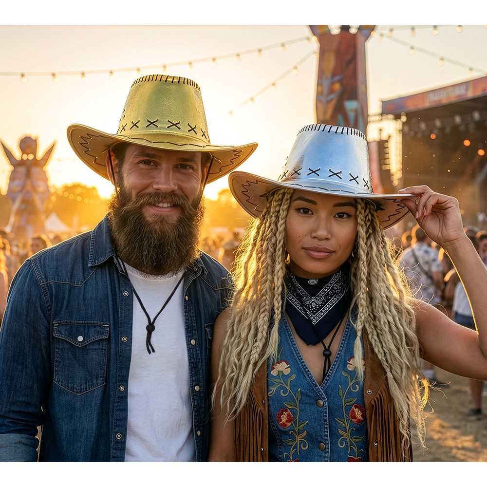 Hoed cowboy Savanne goud