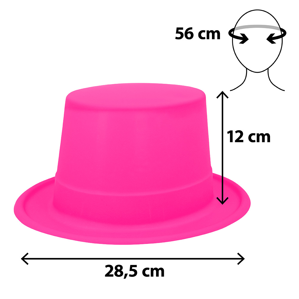 Hoed Topper neonroze UV