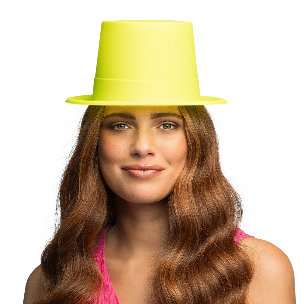 Hoed Topper neongeel UV