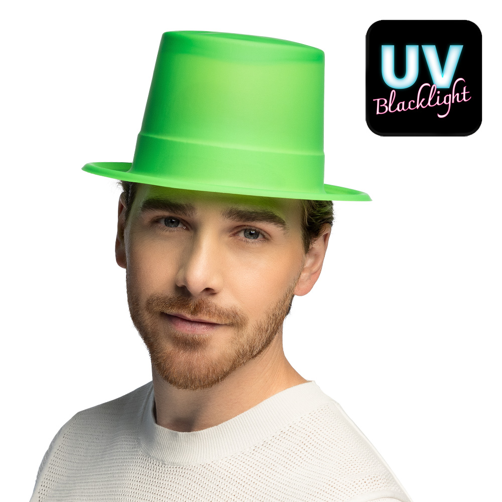 Hoed Topper neongroen UV