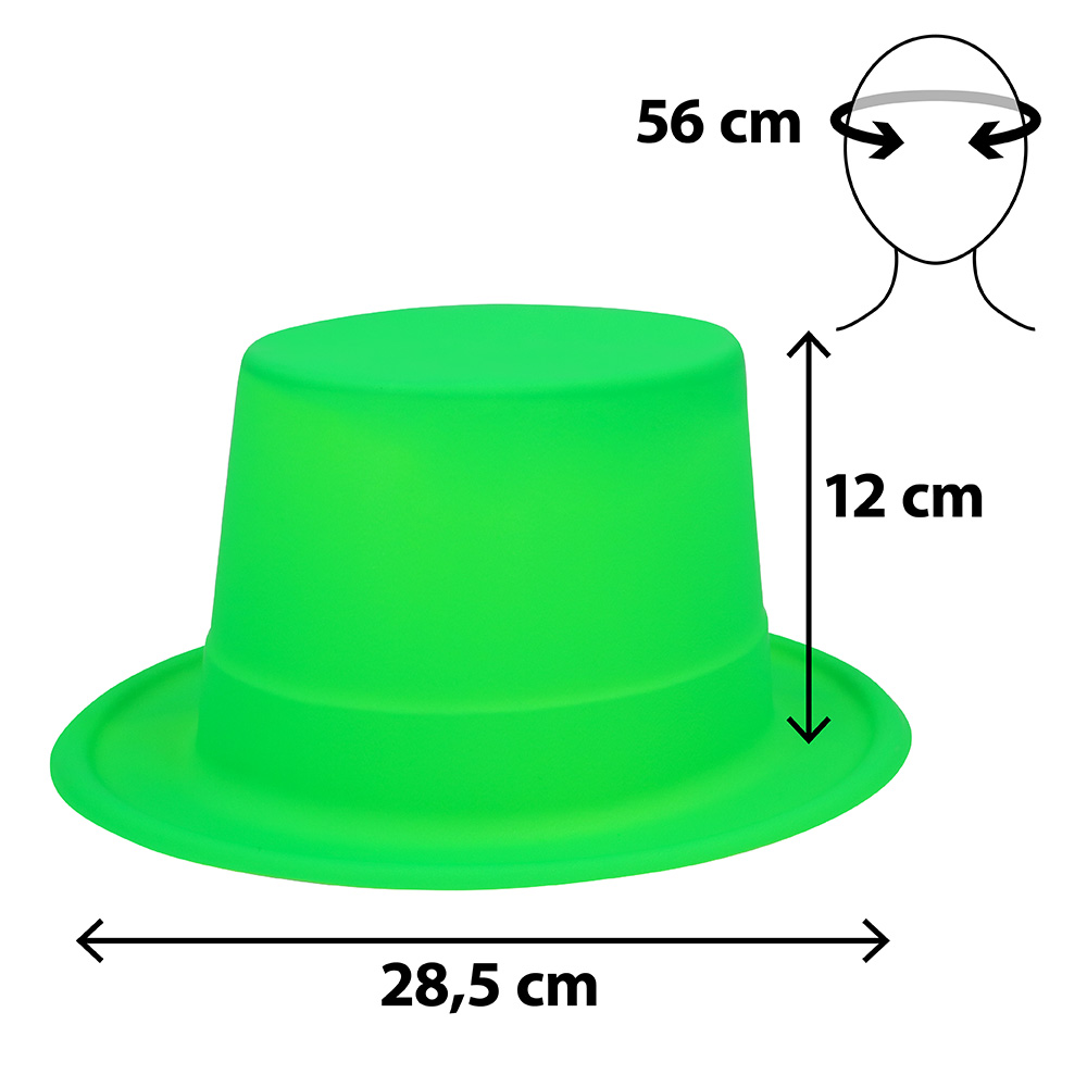 Hoed Topper neongroen UV