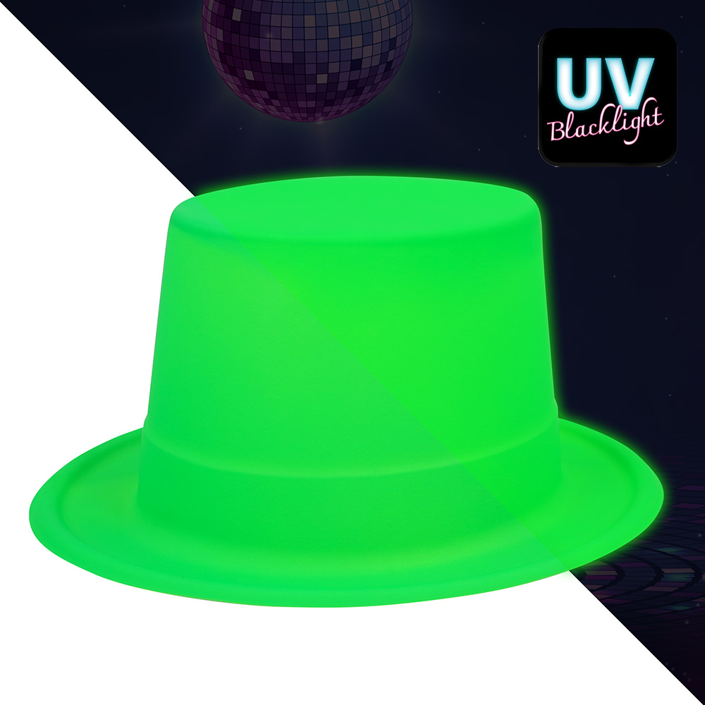 Hoed Topper neongroen UV