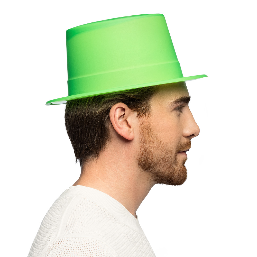 Hoed Topper neongroen UV
