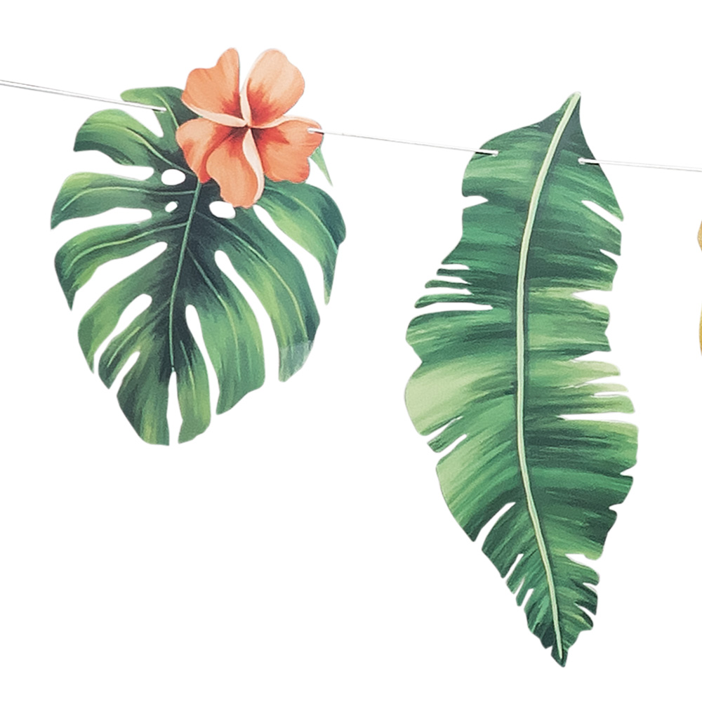 Papieren slinger Tropische bladeren (3 m)