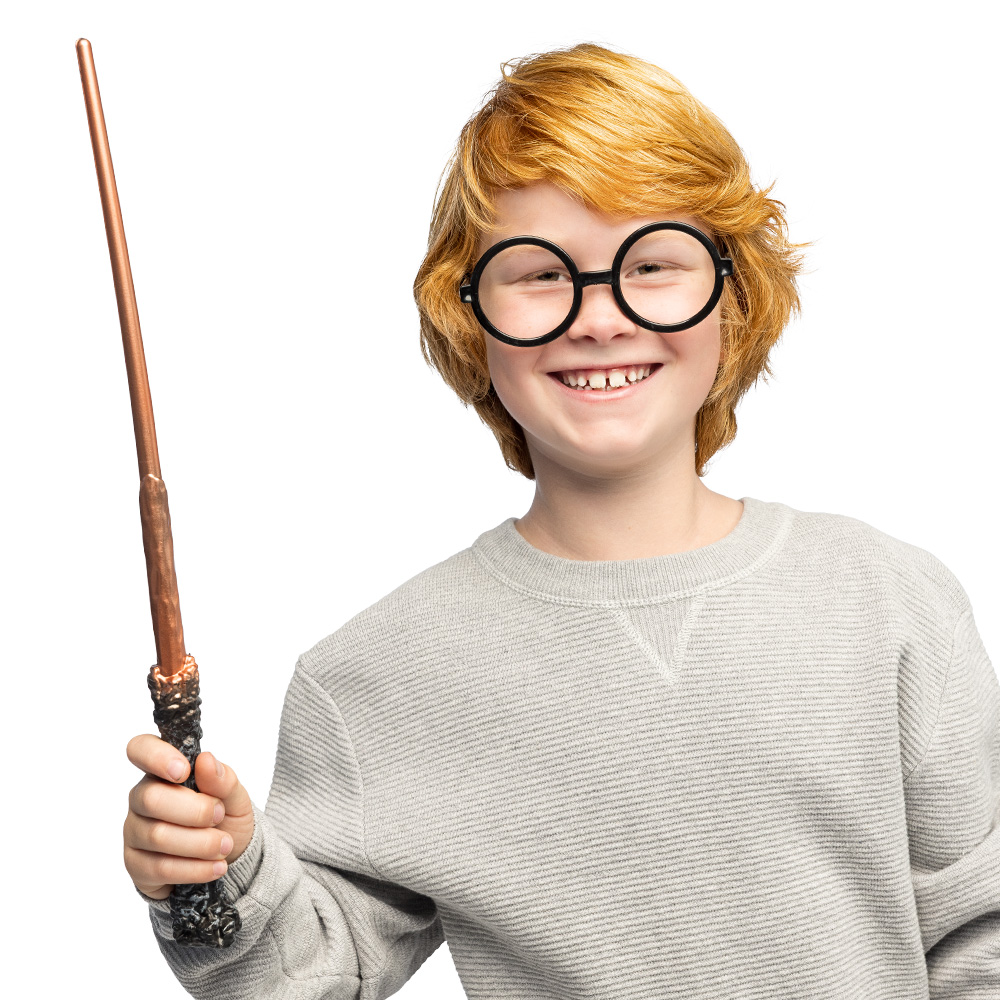 Set Tovenaar (partybril en toverstaf)