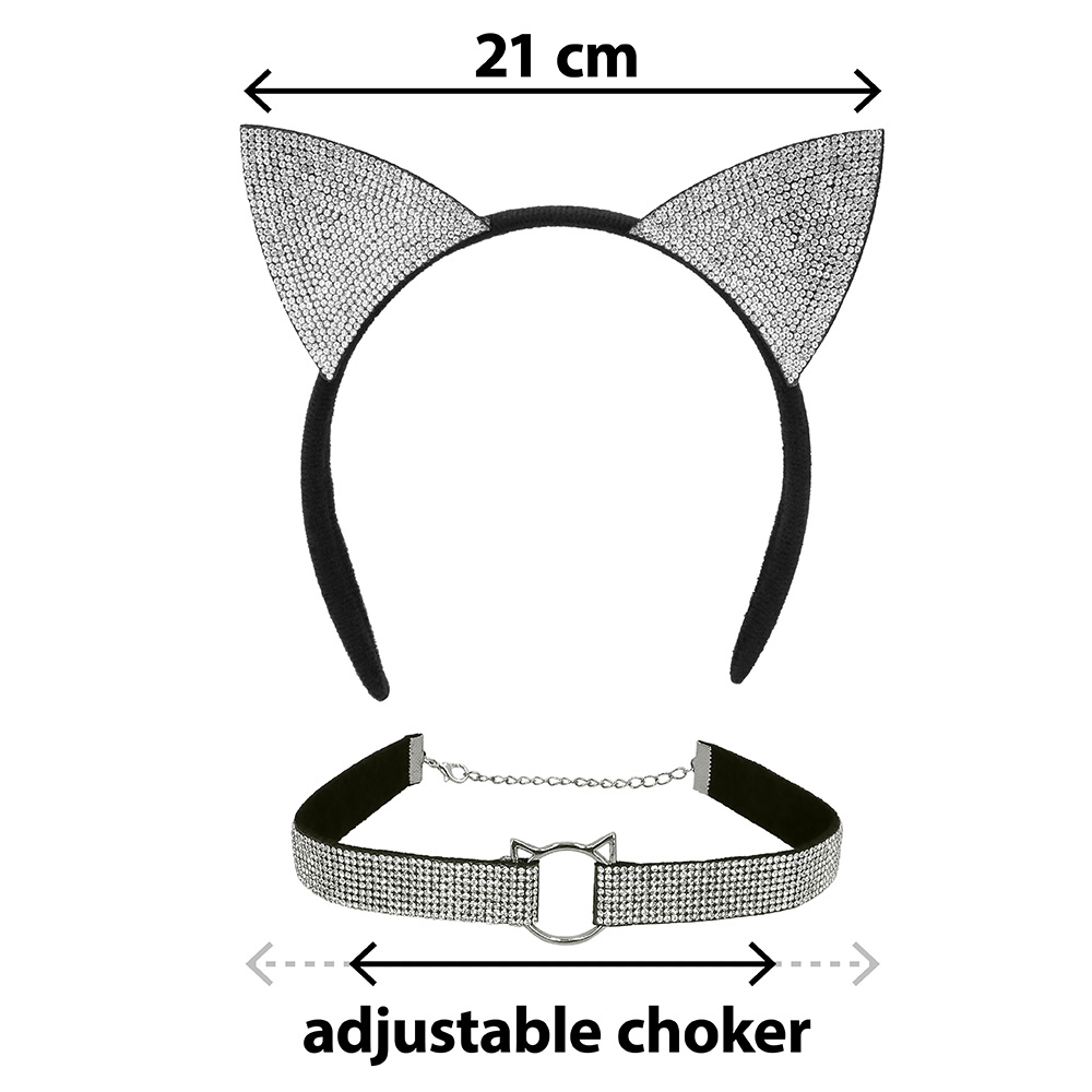 Set Diamond cat (diadeem en choker)