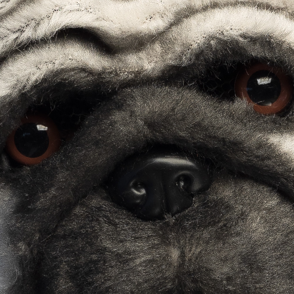 Pluchen halfmasker Pug