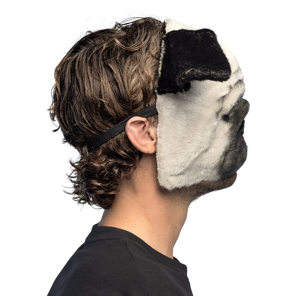 Pluchen halfmasker Pug