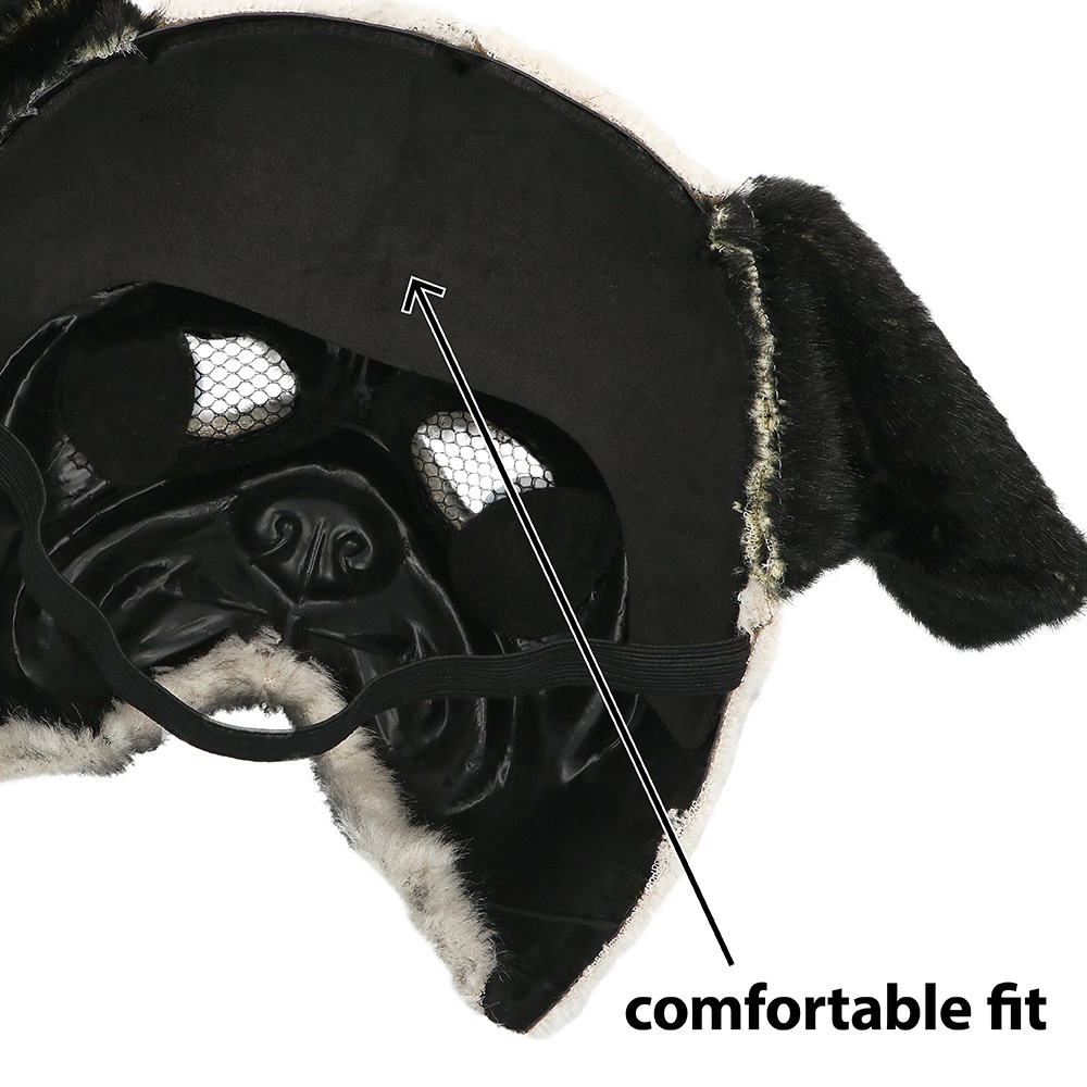 Pluchen halfmasker Pug