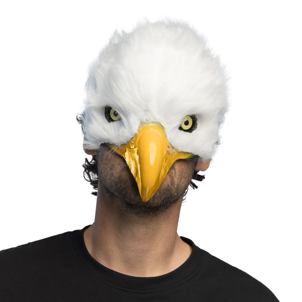 Pluchen halfmasker Witte adelaar