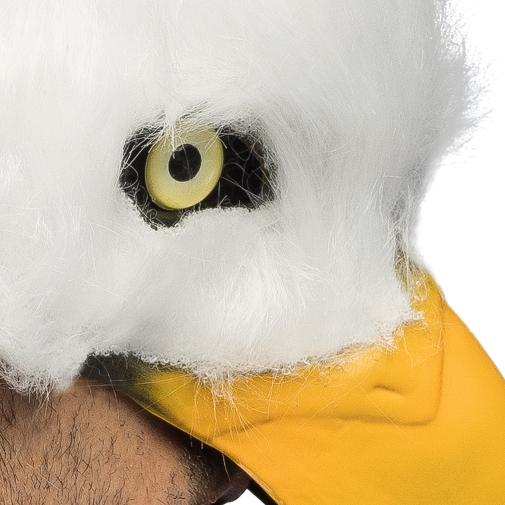 Pluchen halfmasker Witte adelaar