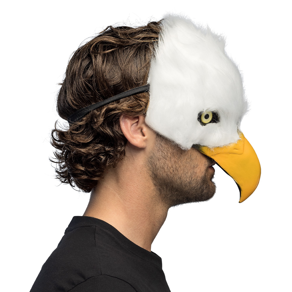 Pluchen halfmasker Witte adelaar