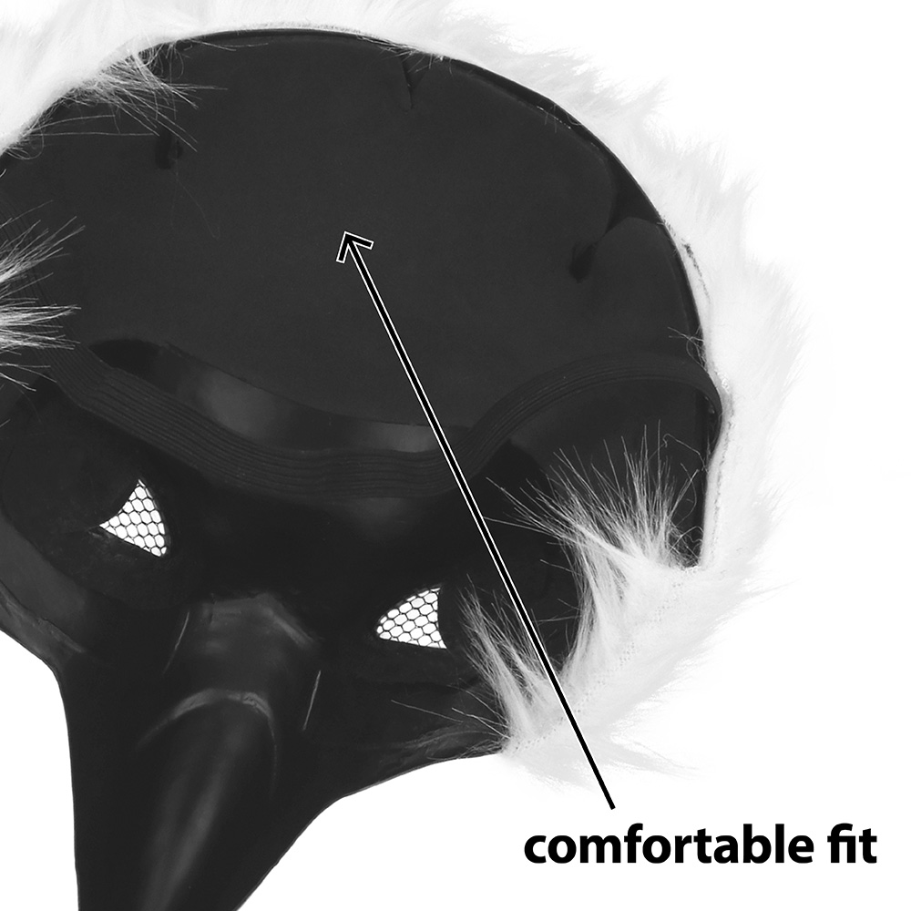 Pluchen halfmasker Witte adelaar