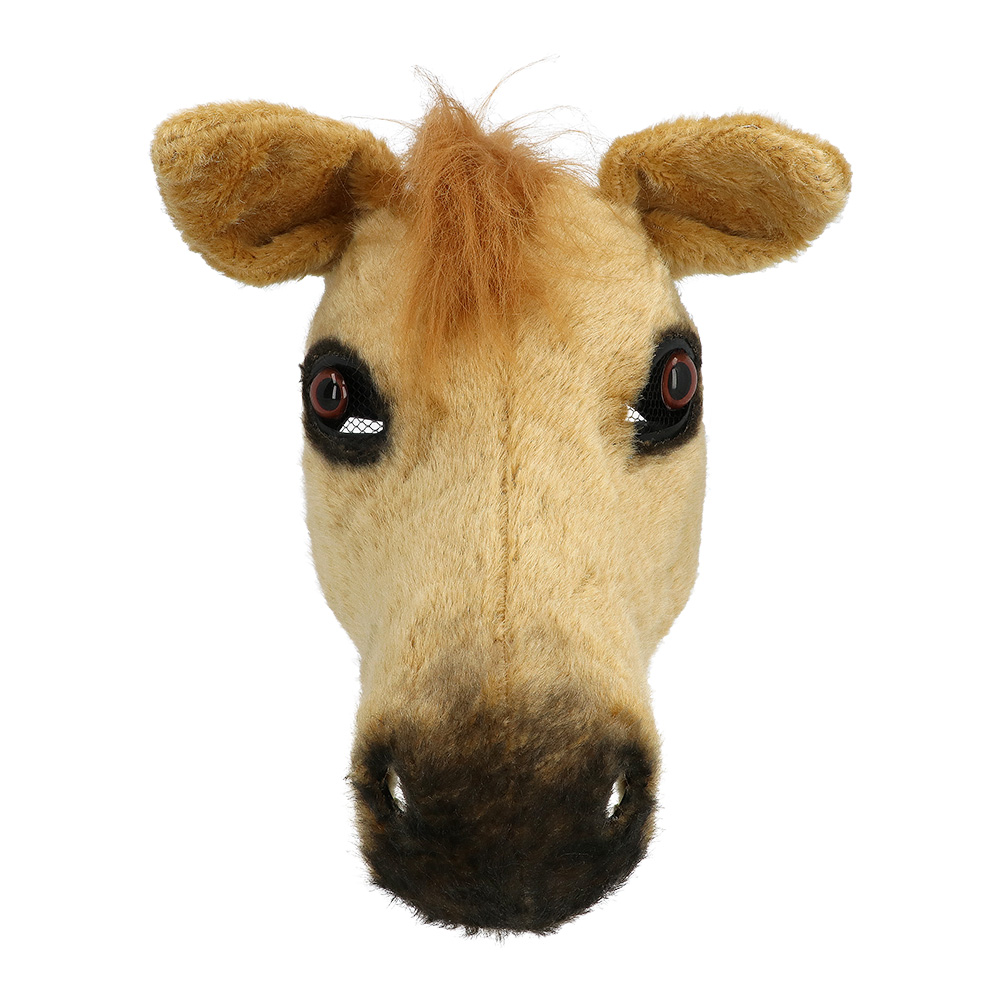 Pluchen halfmasker Paard
