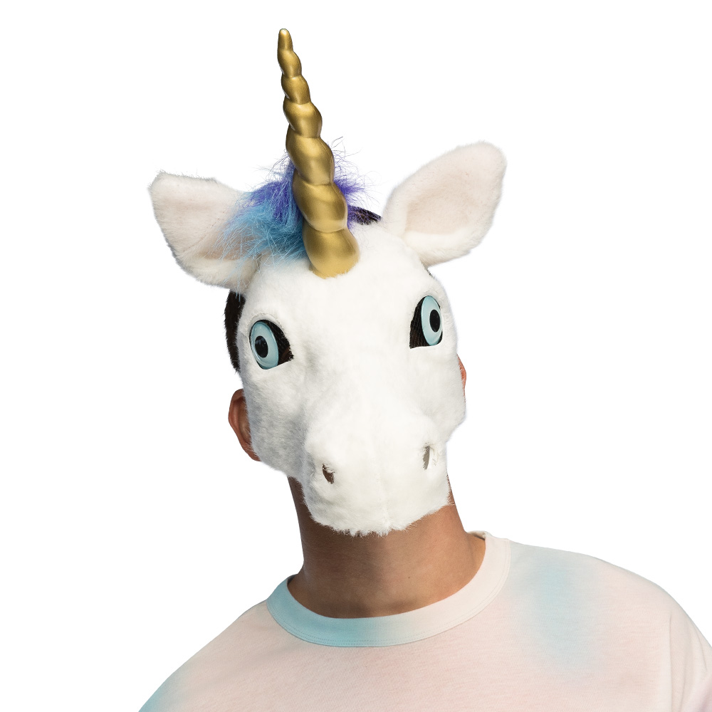 Pluchen halfmasker Eenhoorn