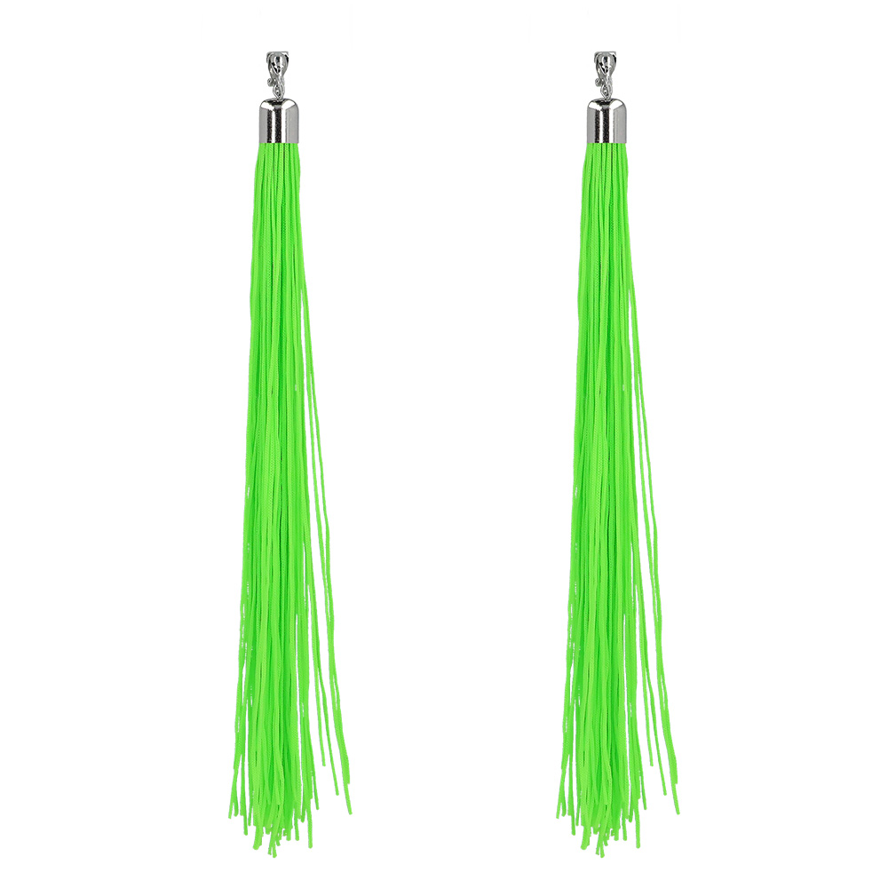 Paar oorbellen Festival neonroze UV (20 cm)