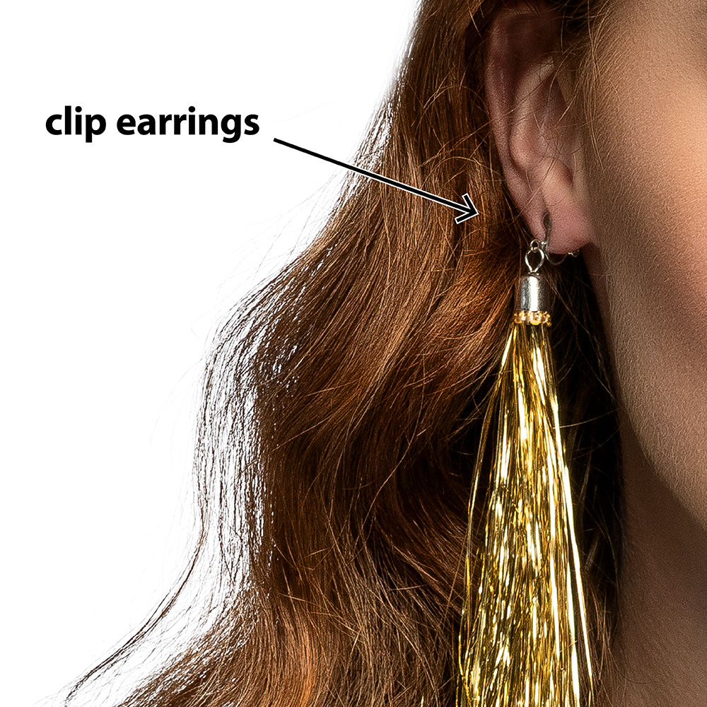 Paar oorbellen Festival goud (20 cm)