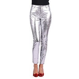 Stretchbroek metallic