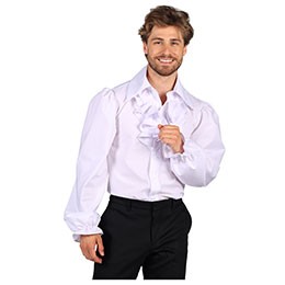 Blouse heer met jabot luxe
