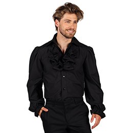 Blouse heer met jabot luxe