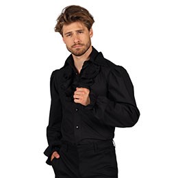 Blouse heer met jabot luxe
