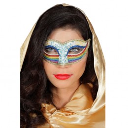 Masker glitter regenboog