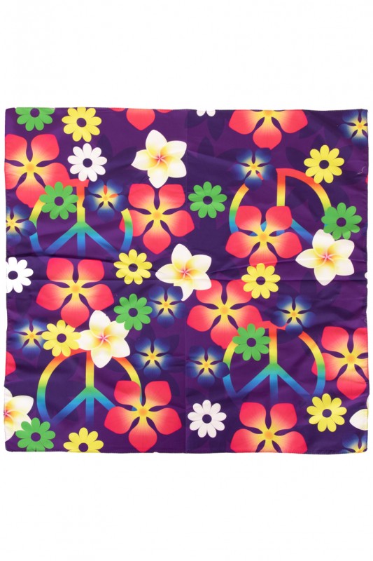 Zakdoek flower power print