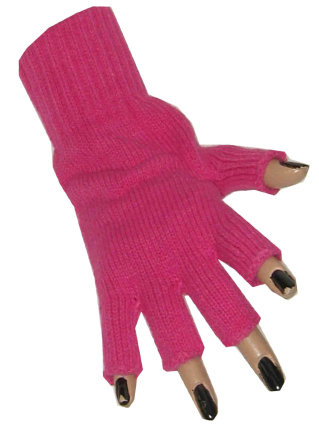 Vingerloze handschoenen fuchsia