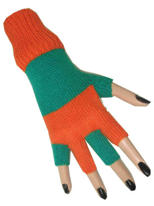 Vingerloze handschoenen oranje/groe