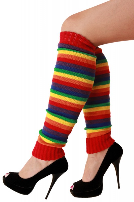 Beenwarmers regenboog smalle strepe