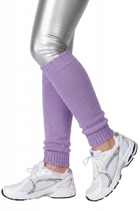 Beenwarmer Lila met lurex