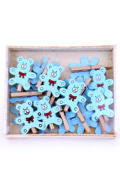 Wasknijpertje beertje blauw per 19