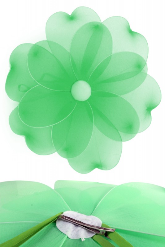 Bloem met clip groen 55 cm.